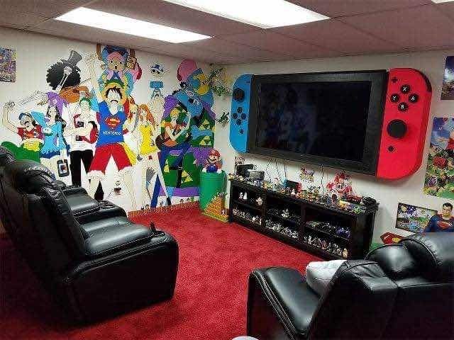 Cuarto gamer con iluminación RGB